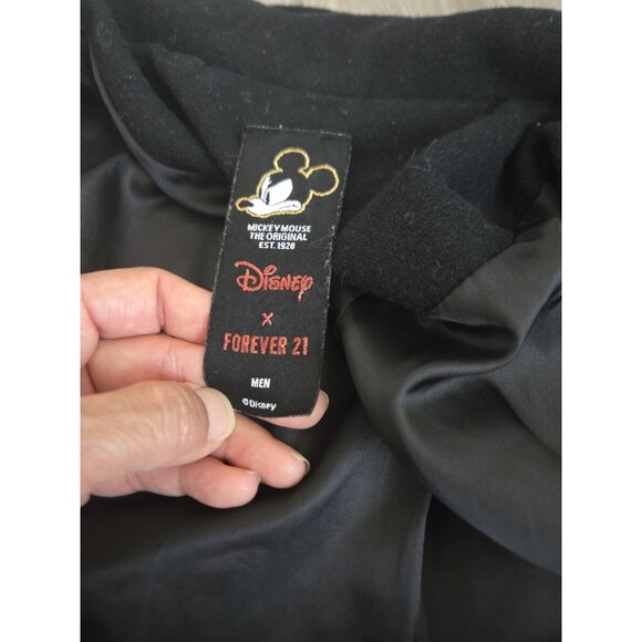 Disney x Forever 21 Mickey Mouse Button up Black Varsity Bomber Jacket Size XL - Picture 13 of 14